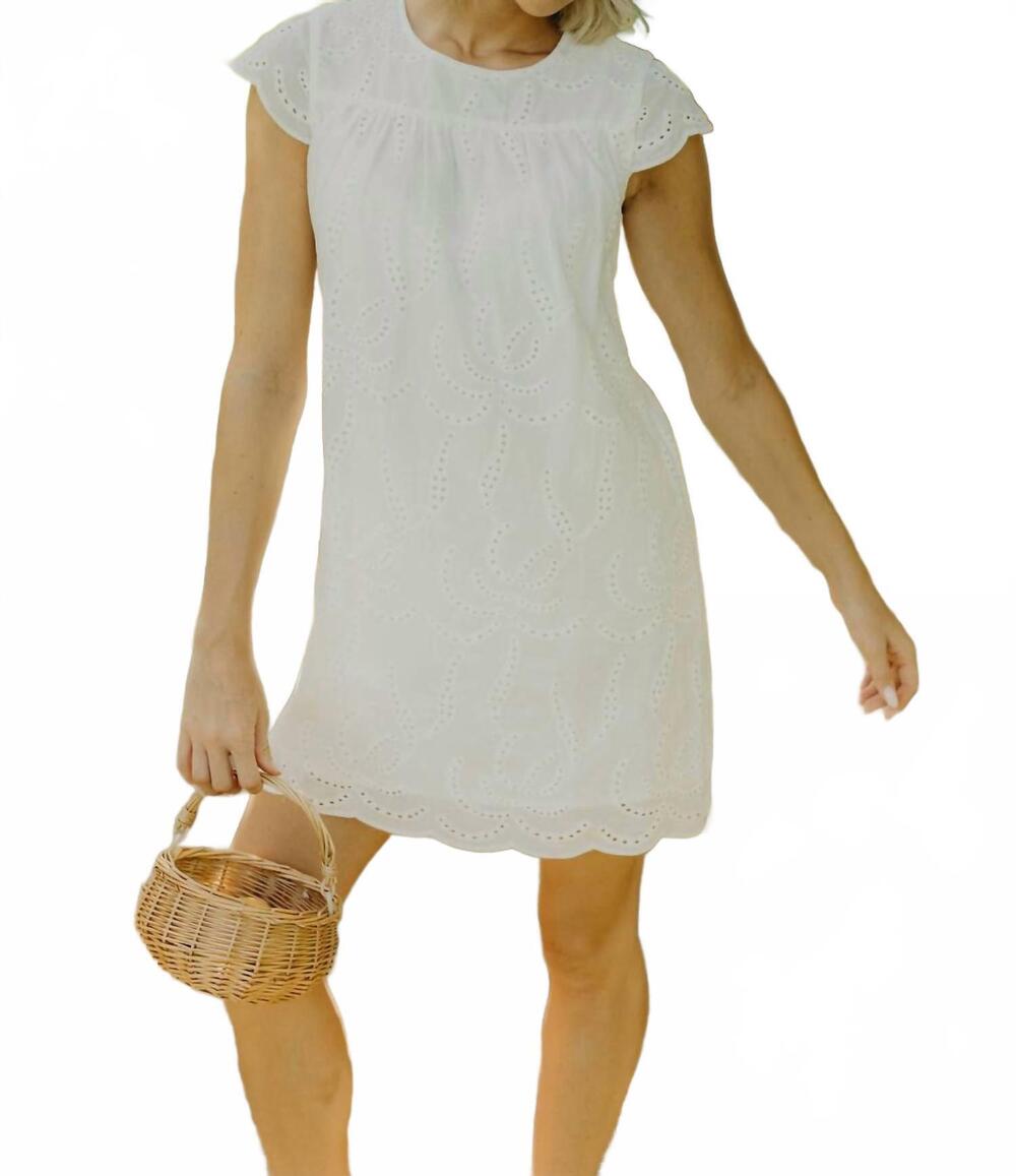NEW MIKAROSE miller dress in white eyelet